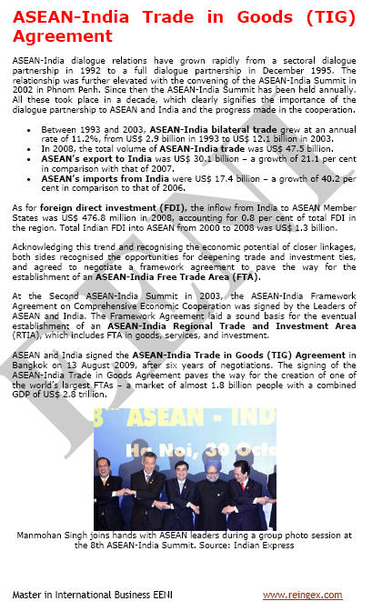 ASEAN-India Free Trade Agreement (FTA)