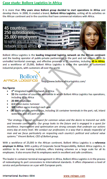 Case Study: Bollore Logistics