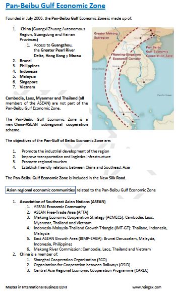 Pan-Beibu Gulf Economic Zone, China, ASEAN, Brunei Philippines Indonesia