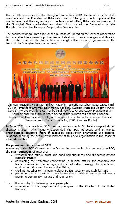 Shanghai Cooperation Organization SCO (China, Russia, Kazakhstan...)
