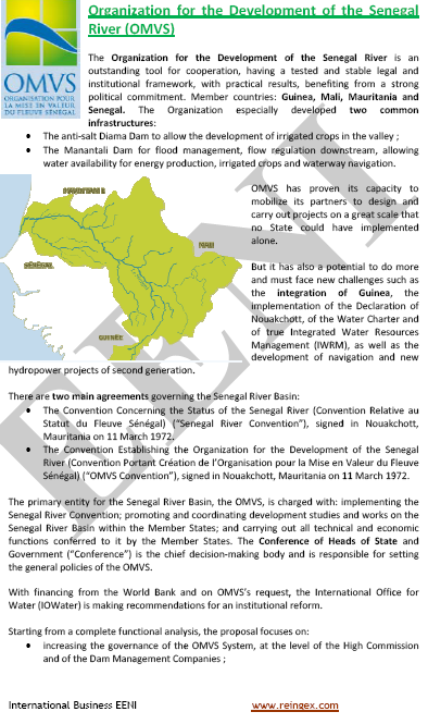 Course Master: Organization for the Development of the Senegal River