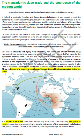 Transatlantic African Slave Trade (Doctorate Master Course)