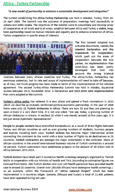Africa-Turkey Partnership Cooperation Framework