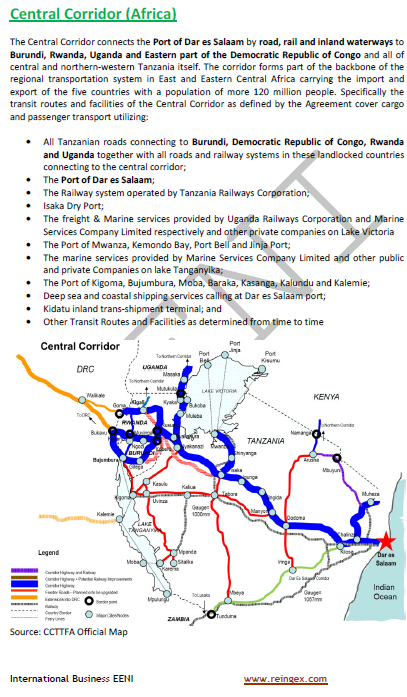 Central Corridor Tanzania DR Congo Zambia Central Corridor Tanzania DR Congo Zambia