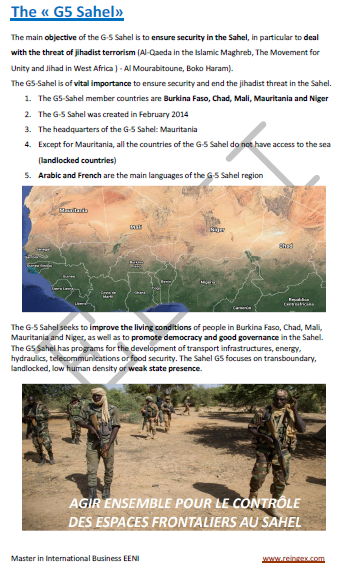 G5 Sahel- Fight against terrorism
