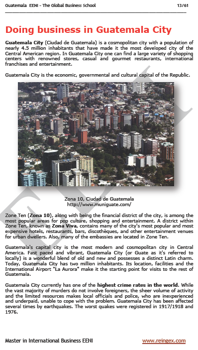 Foreign Trade and Business in Guatemala City