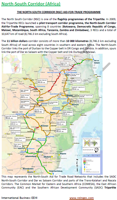 North-South African Transport Corridor, Botswana, Malawi, South Africa, Tanzania