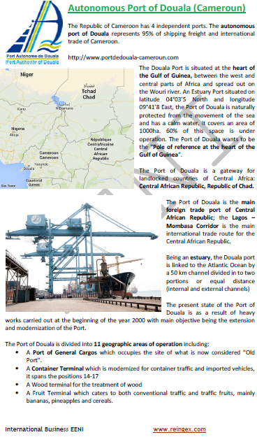 Maritime Transportation Course: Port of Douala (Cameroon)