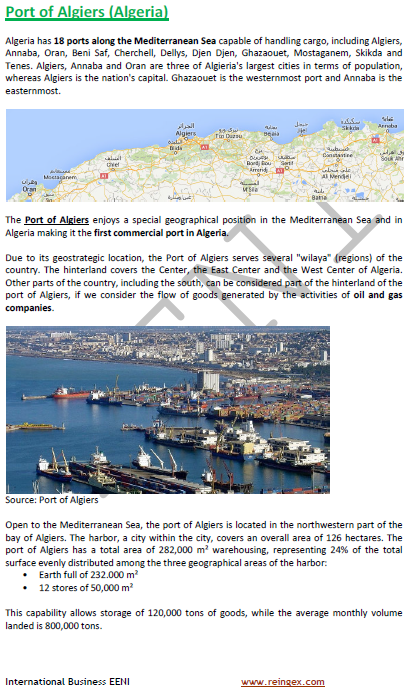 Algerian Ports: Algiers, Oran, Annaba, Mostaganem