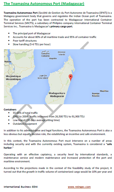 Ports of Madagascar, Toamasina, Tamatave, and Ehoala