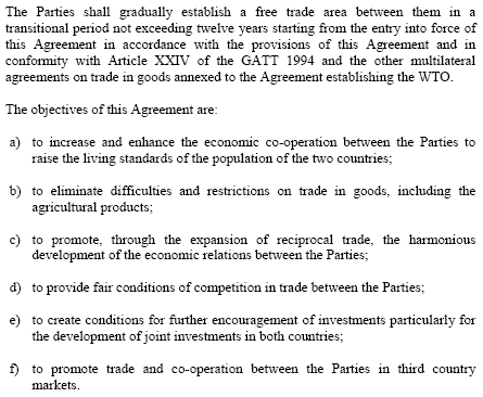 Morocco-Turkey Free Trade Agreement